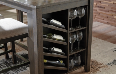 Ashley furniture table with wine rack new arrivals