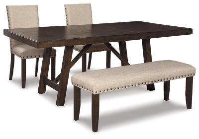 Rokane Dining Table and 2 Chairs and Bench, , large