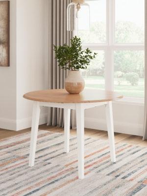Gesthaven Dining Drop Leaf Table, Natural/White, rollover