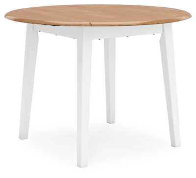 Gesthaven Dining Drop Leaf Table, Natural/White, large