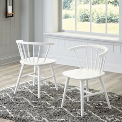 Grannen Spindle Back Dining Chair (Set of 2), White