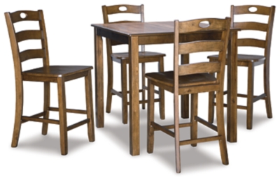 Hazelteen Counter Height Dining Table and Bar Stools (Set of 5), , large