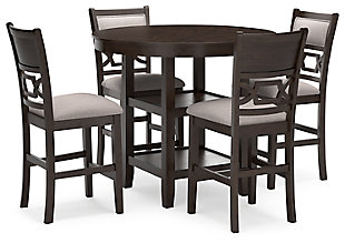 Langwest Counter Height Dining Table and 4 Barstools (Set of 5), , large