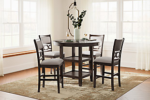 Langwest Counter Height Dining Table and 4 Barstools (Set of 5), , rollover