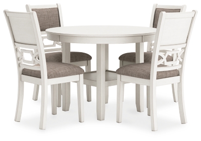 Erinberg Dining Table and 4 Chairs (Set of 5), Antique White, large
