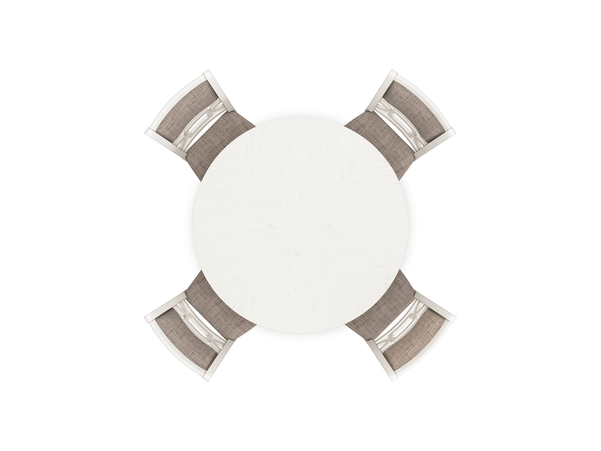Image 1 of Erinberg Dining Table and 4 Chairs (Set of 5) Antique White 