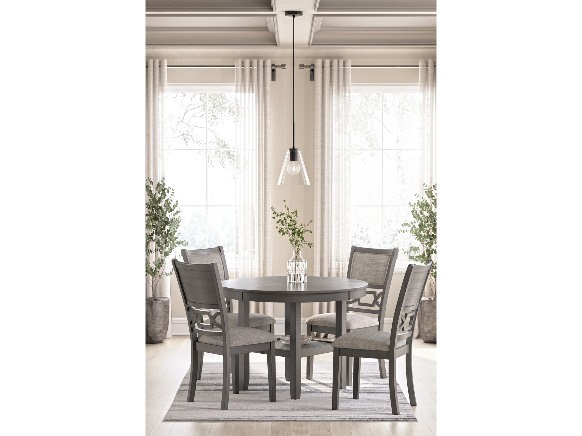 Image 2 of Wrenning Dining Table and 4 Chairs Grey