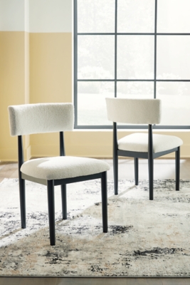 Xandrum Dining Chair, White/Black, rollover
