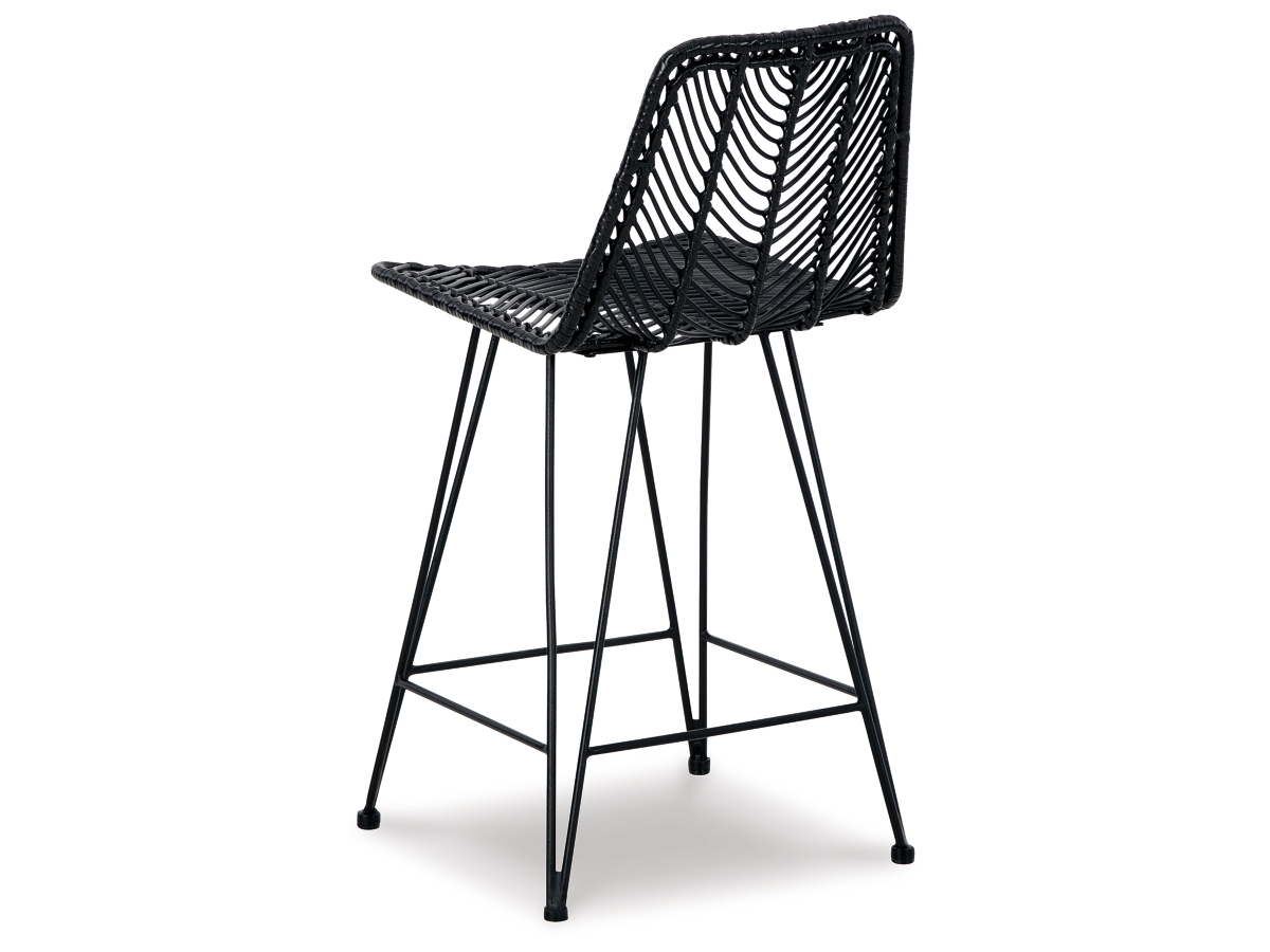 Black woven bar stools sales