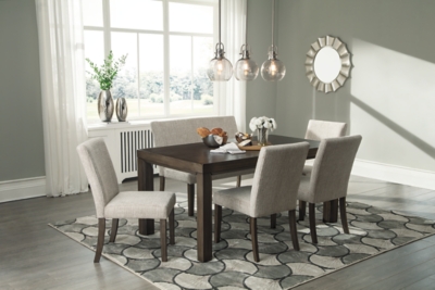 Deylin Dining Table and 4 Chairs and Bench Set | Ashley