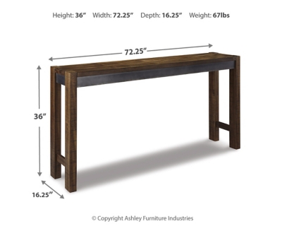 36 tall console table