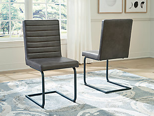 Strumford Dining Chair, Gray/Black, rollover