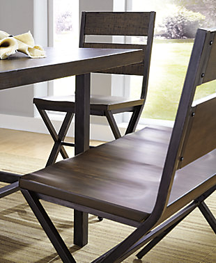 Kavara counter height double bar stool elevates industrial-chic style in such a tantalizing way. It might look naturally weatherworn, but the replicated design provides the strength and durability of modern materials. Smaller scale is ideally suited for high-style homes that are short on space.Made of veneers, wood, engineered wood and metal | Distressed finish | Assembly required | Excluded from promotional discounts and coupons | Estimated Assembly Time: 45 Minutes