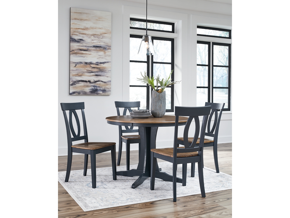 Signature Design by Ashley Landocken Dining Table and 4 Chairs