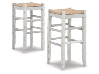 Mirimyn Bar Height Backless Bar Stool with Woven Seat