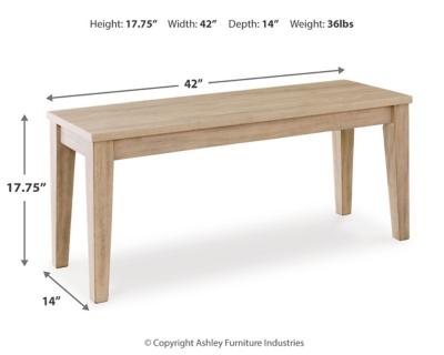 Gleanville 42" Dining Bench, , large