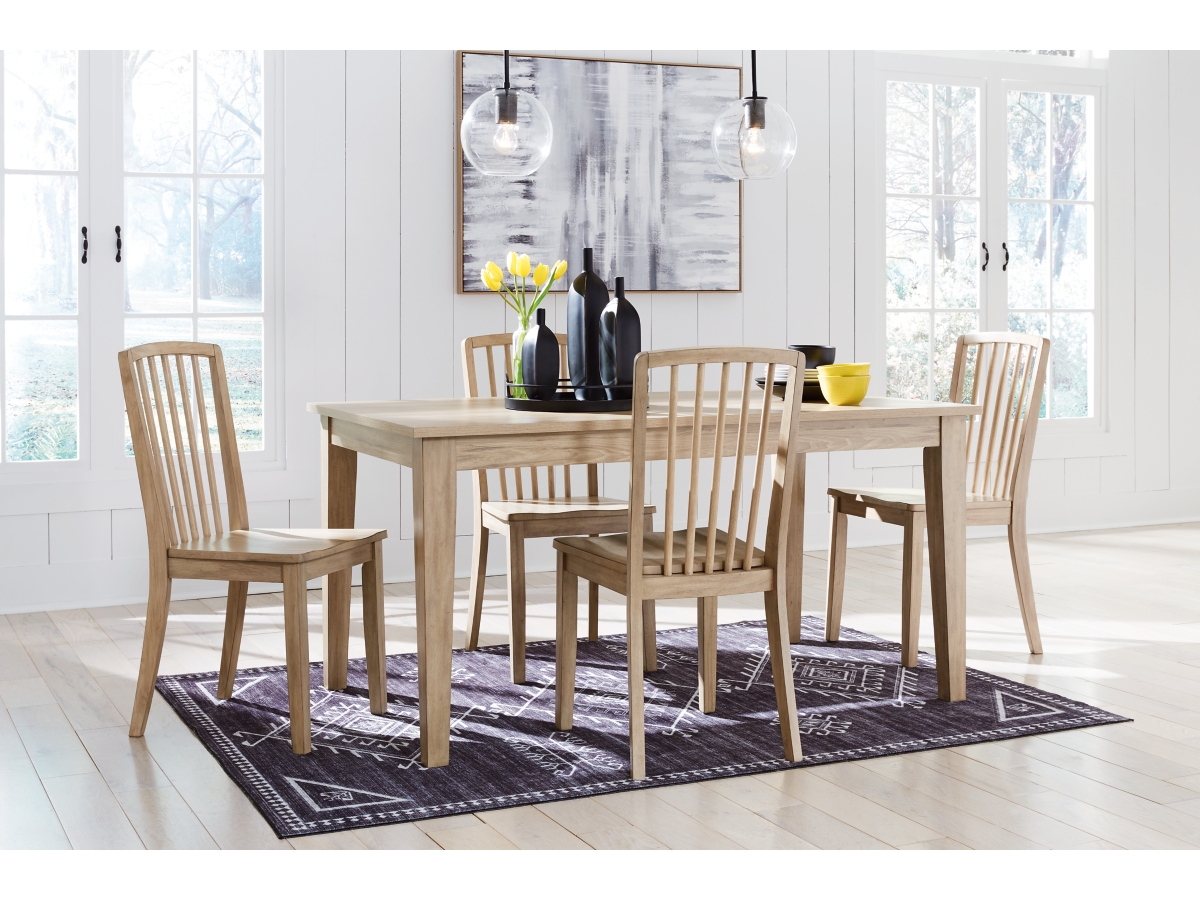Signature Design by Ashley Gleanville Dining Table and 4 Chairs