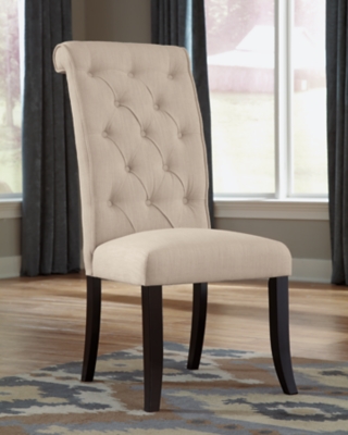 Tripton Curved Back Upholstered Dining Chair (Set of 2), Linen