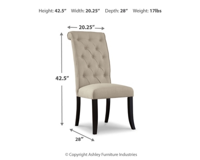 Tripton Curved Back Upholstered Dining Chair Ashley