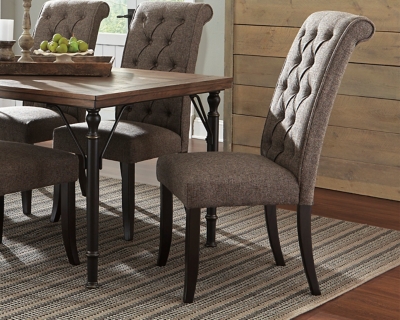 Tripton Curved Back Upholstered Dining Chair (Set of 2), Graphite