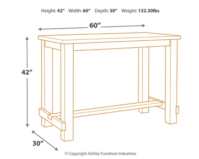 Drewing Bar Height Table, , large