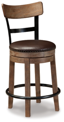 Pinnadel Counter Height Bar Stool, Light Brown, large