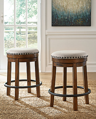 Valebeck Counter Height Stool, Brown/Black, rollover