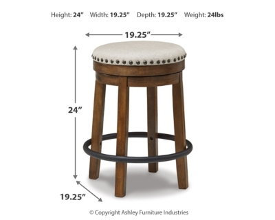 Valebeck Counter Height Stool, Brown/Black, large