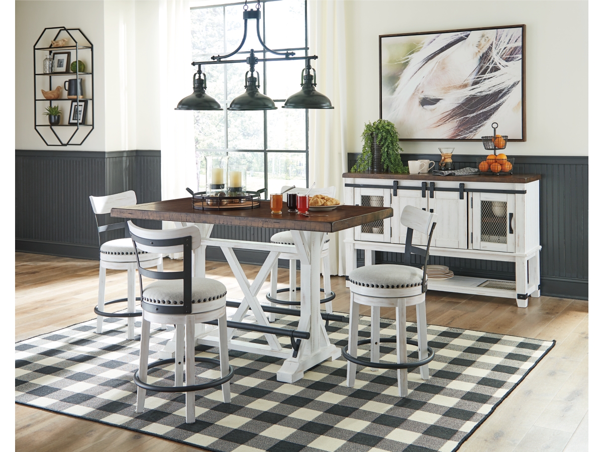 Valebeck Counter Height Dining Table with Footrests | Ashley