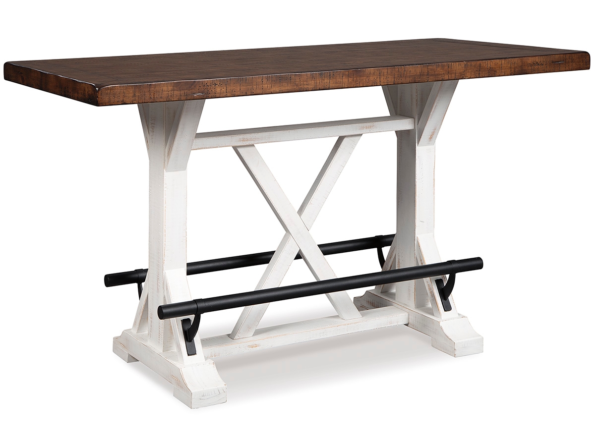 Valebeck Counter Height Table - White/Brown - (D546-13)