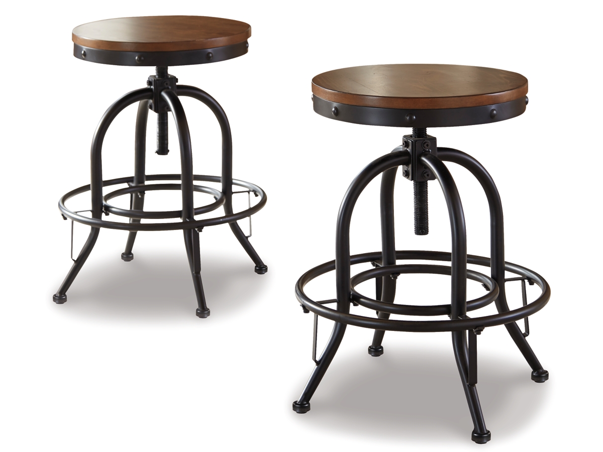 Valebeck Adjustable Height Stool - Brown/Black - (D546-224) Valebeck Adjustable Height Stool - Brown/Black - (D546-224)