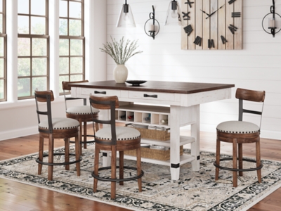 Valebeck Counter Height Dining Table and 4 Barstools, , rollover