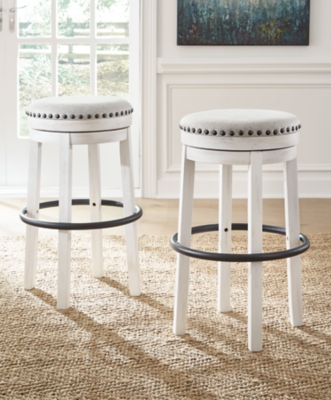 Valebeck Bar Height Stool, White/Black, rollover