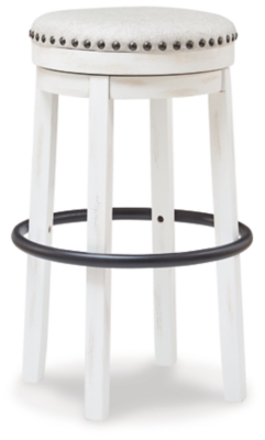 Valebeck Bar Height Stool, White/Black, large