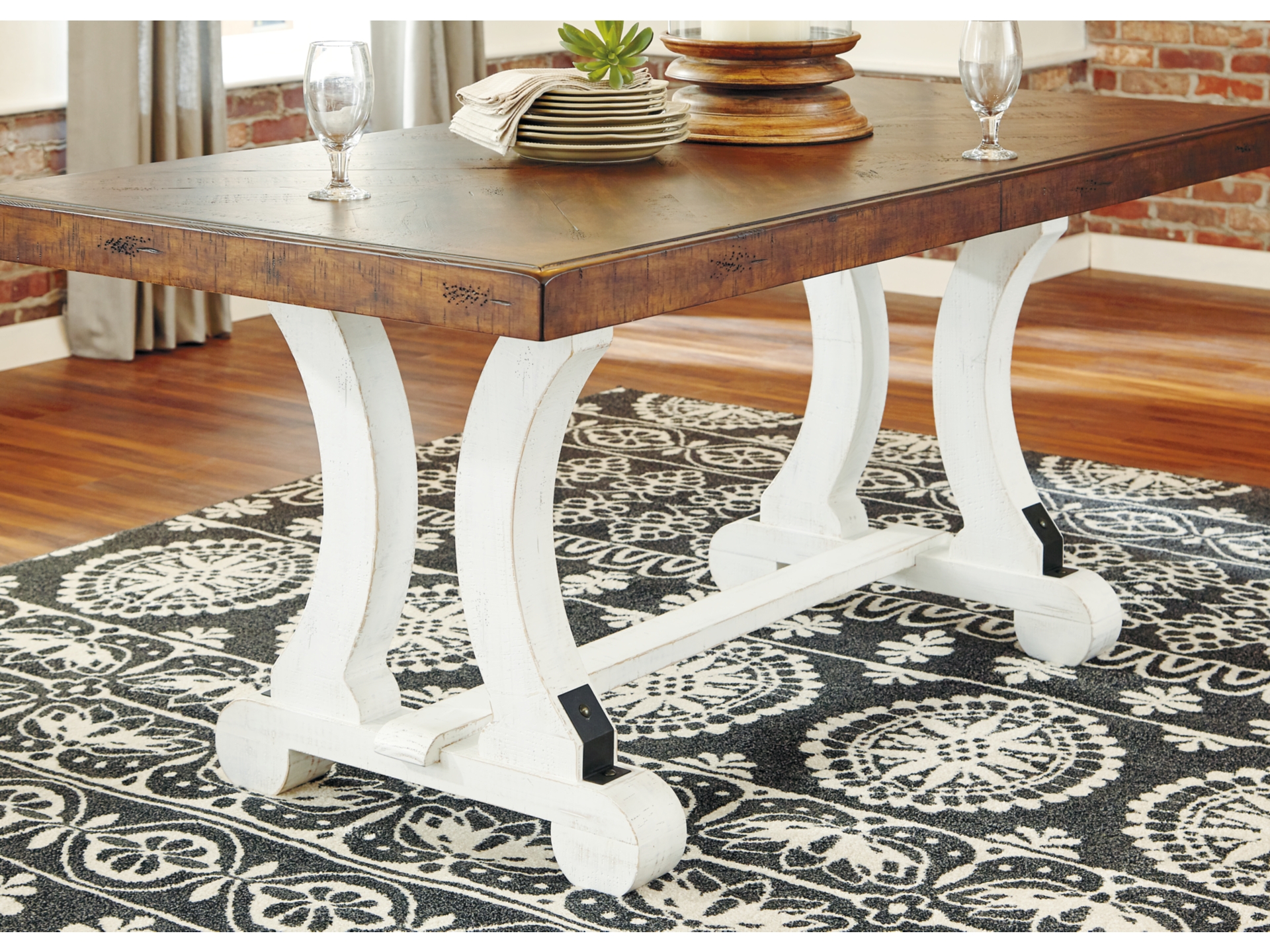 Image 1 of Valebeck Dining Table and 6 Chairs