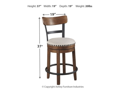 Valebeck Counter Height Bar Stool, Brown, large