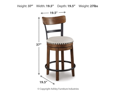 Valebeck Counter Height Bar Stool, Brown, large