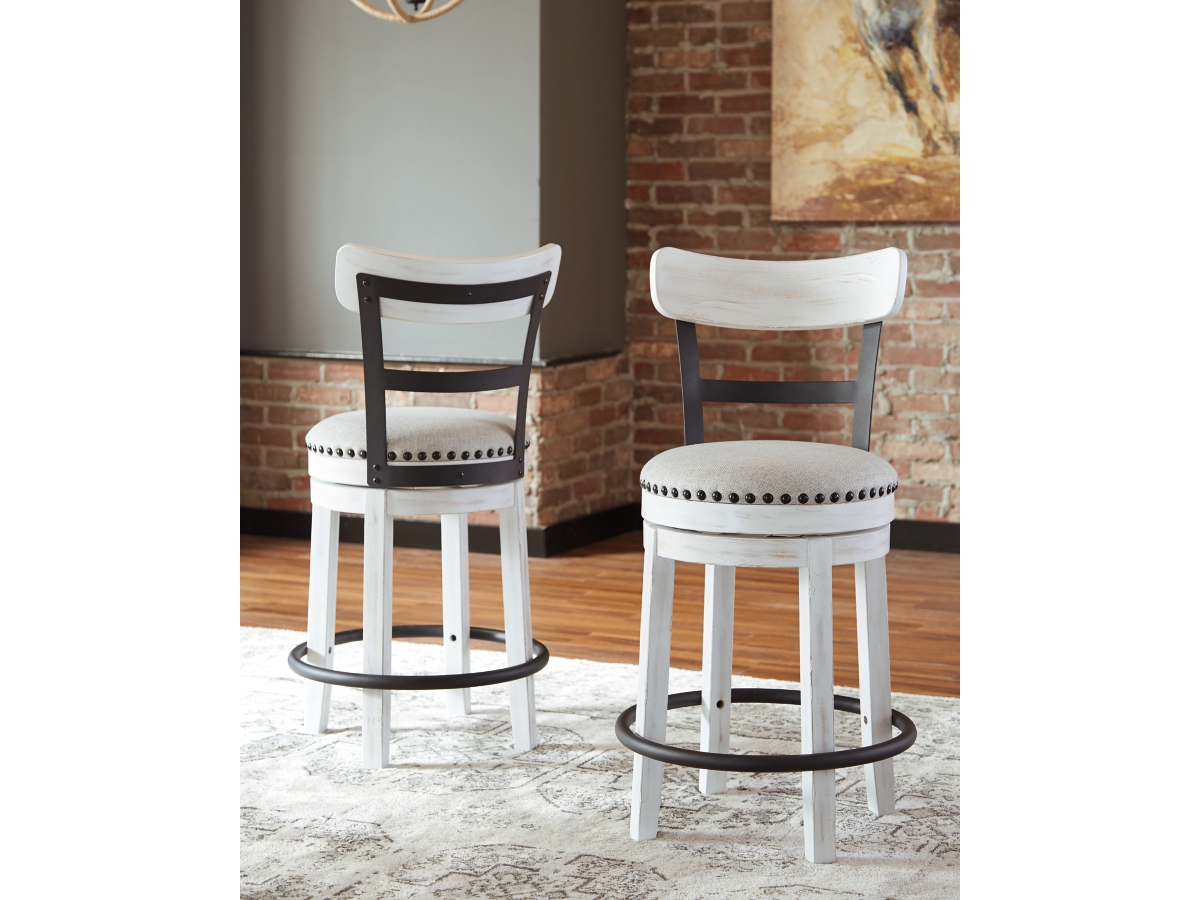 Valebeck upholstered outlet swivel barstool