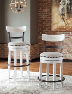 Ashley furniture 2025 leather bar stools