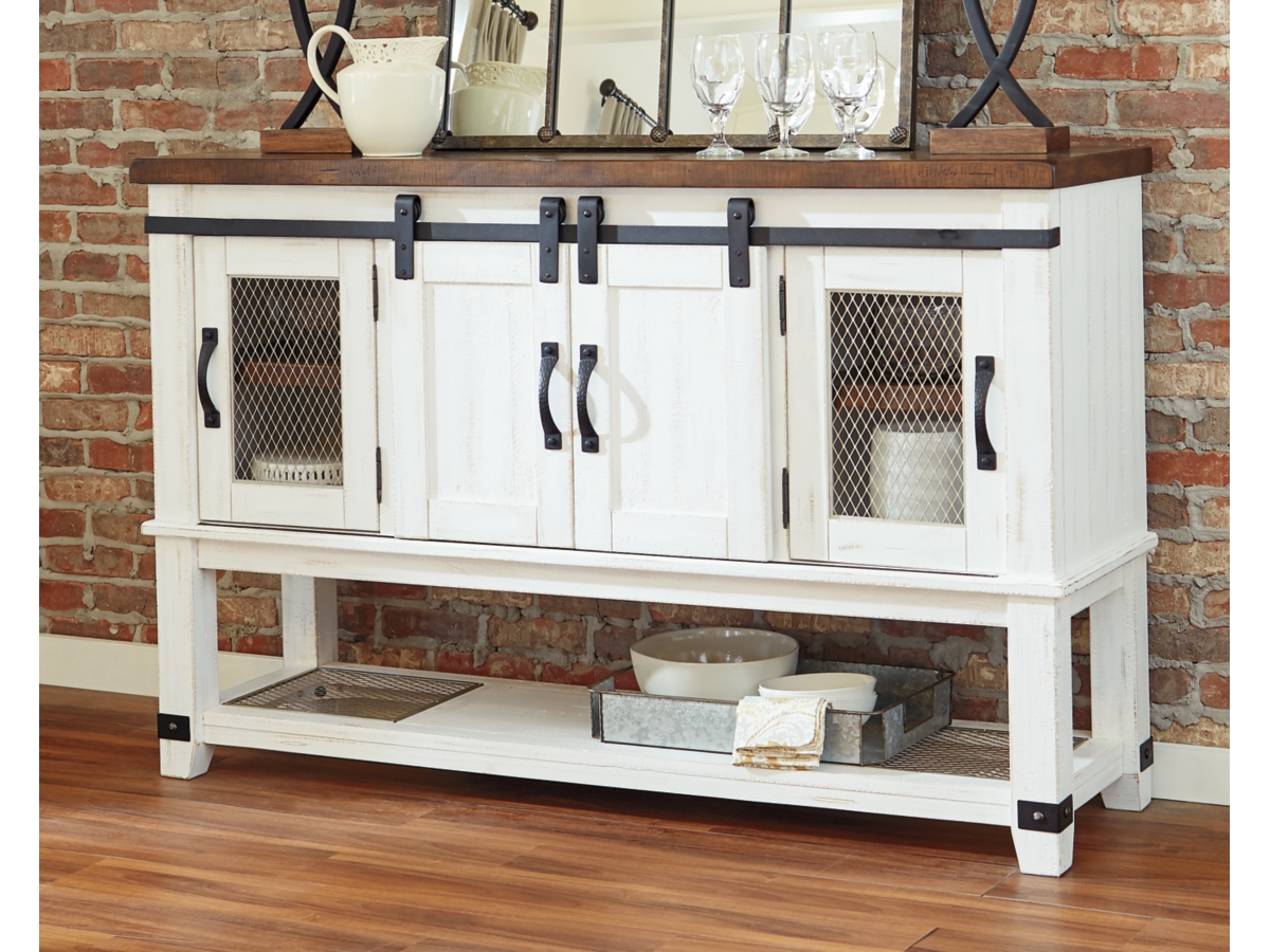 Valebeck Dining Server - White/Brown - (D546-60)