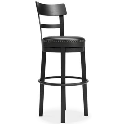 Valebeck Bar Height Bar Stool, Black, large