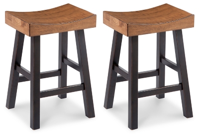 Glosco Counter Height Bar Stool, Medium Brown/Dark Brown, large