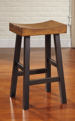 Glosco Bar Height Bar Stool, Medium Brown/Dark Brown, large