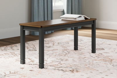 Owingsville Dining Bench, Black/Brown, rollover