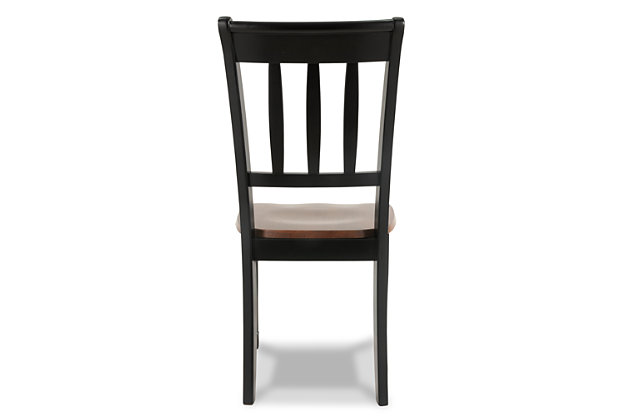 The classic ladderback chair is more in style than ever—and doesn’t the Owingsville dining room side chair bring it back in brilliant fashion. It dons a subtle two-tone finish for a look that’s equally homey and sophisticated. Vintage inspiration at its best.Made of veneers, wood and engineered wood | Assembly required | Two-tone finish | Excluded from promotional discounts and coupons