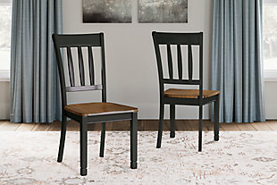 Owingsville Dining Chair, Black/Brown, rollover