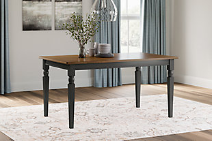 Owingsville Dining Table, Black/Brown, rollover