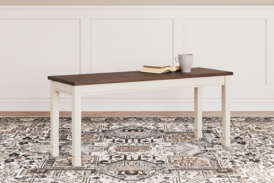 Whitesburg Dining Bench, Brown/Cottage White, rollover