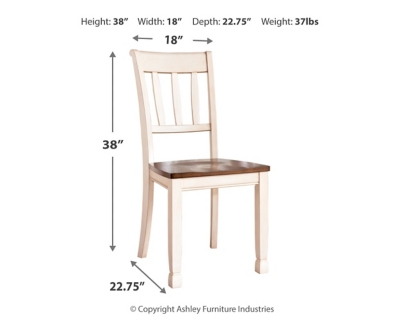 Whitesburg Dining Chair, Brown/Cottage White, large