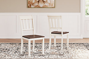 Whitesburg Dining Chair, Brown/Cottage White, rollover
